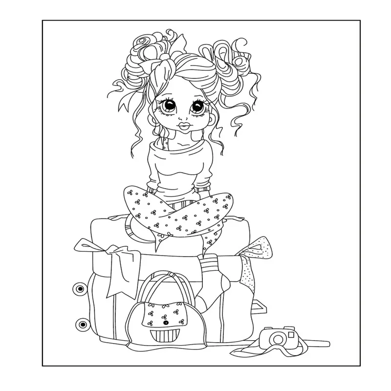 

Pretty Lovely Cute girl Transparent Clear Silicone Stamp Seal for DIY scrapbooking photo album Decorative clear stamp
