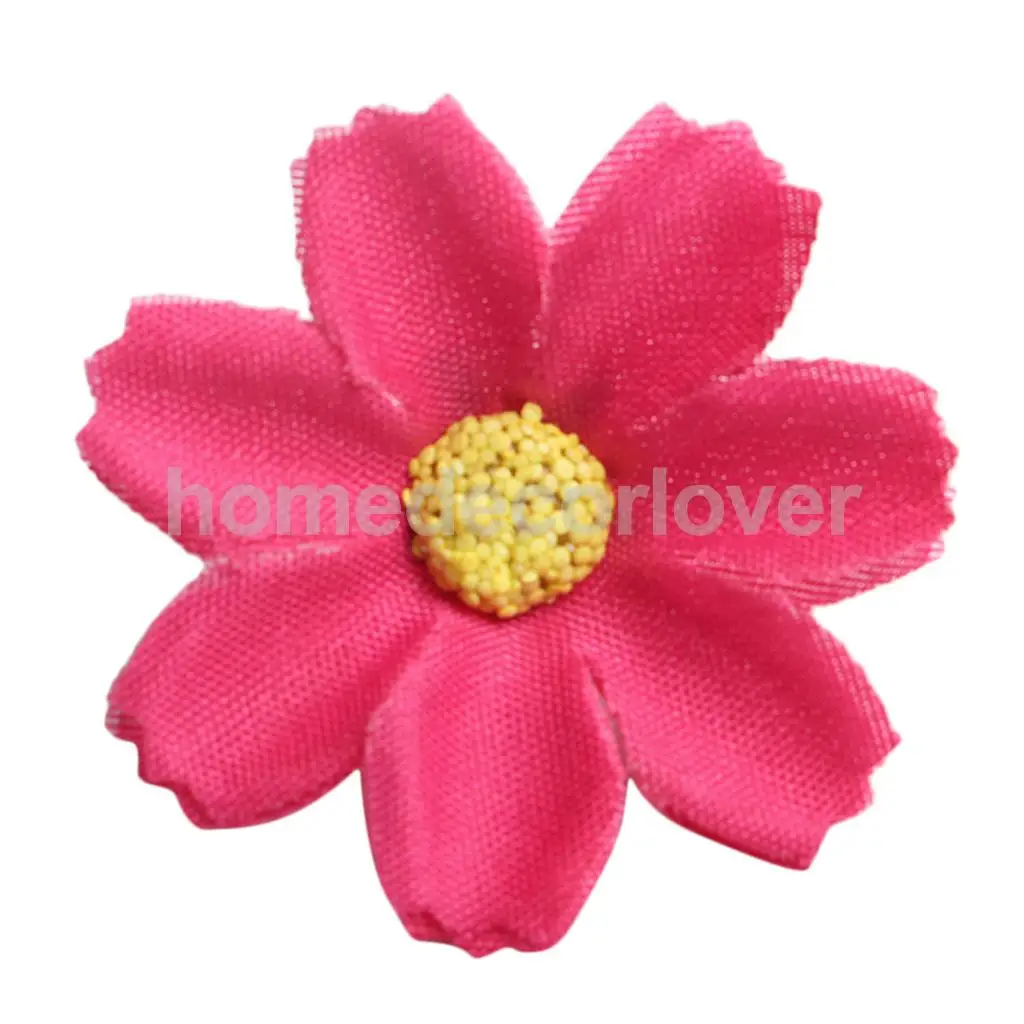 50pcs 4cm Silk Flower Daisies Flower Heads for Wedding/Car/Spring/Home/Garden Decoration Wreath DIY Floral Arts and Crafts