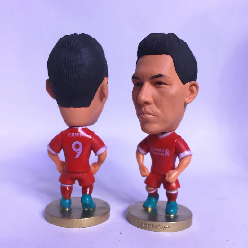 

Soccerwe Soccer Star Cartoon Doll LIV# 9# Firmino New Head Figurine Mini Red Kit 2020