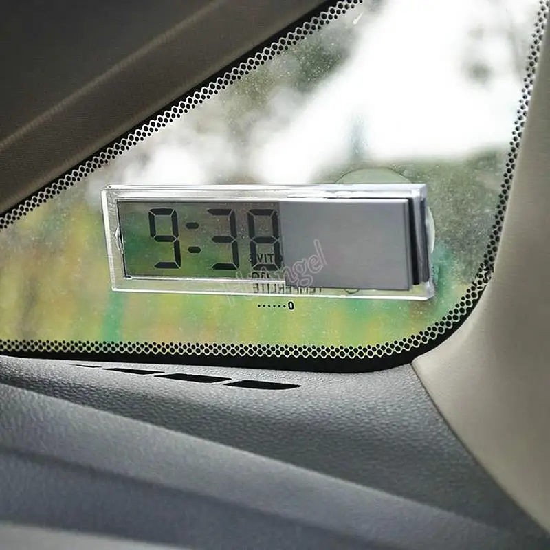 

Suction Cup Sticker Auto Car Dashboard Windscreen Digital LCD Display Mini Clock #HA10431