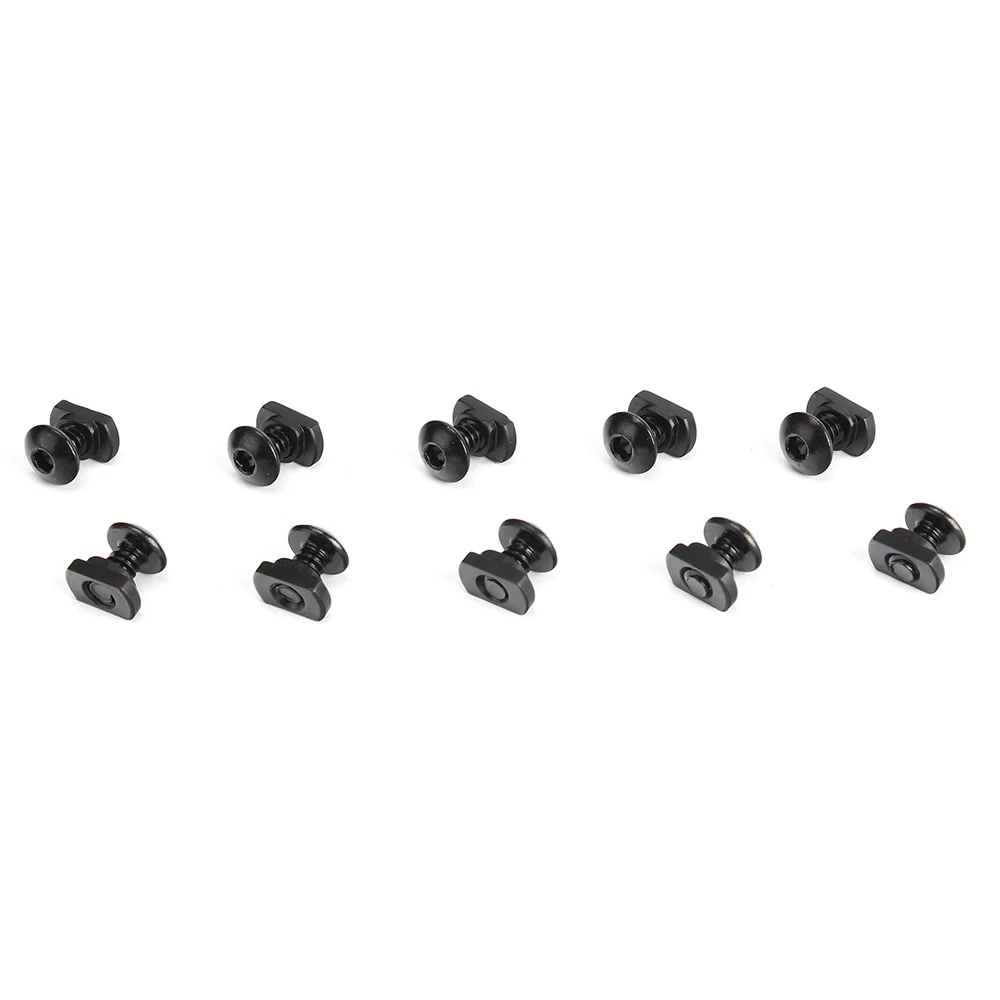ohhunt 10 Sets Pack Steel M-LOK T-Nut Standard Screw Replacement Set Allen Wrench for Rail Sections (10 x Screws and 10 x Nuts) (4)