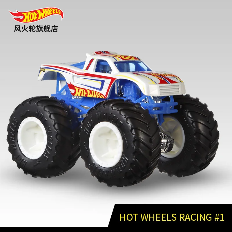 1: 64 Hot Wheels Monster Trucks Металлический Игрушечный Автомобиль Hotwheels гигантские колеса большая коллекция ног Wild Collision Car Toys FYJ44 - Color: 2