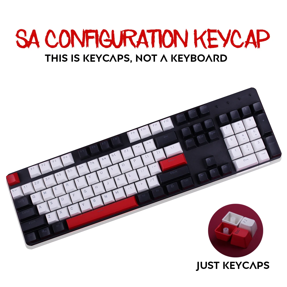 104 Key SA Height Profile Thick Profile Keycaps Carbo Backlit PBT Key Cap For Cherry mx