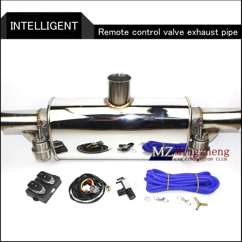 

2.5" Exhaust System Stainless Steel T Pipe Electric Exhaust CutOut Out Valve With Electronic Remote Control Switch exhaust pipe