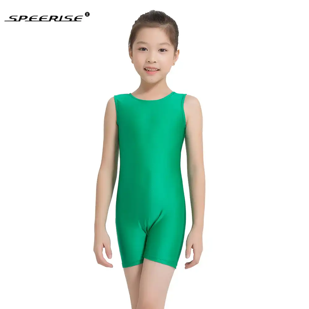 SPEERISE Girls Silver Ballet Dance Leotards Children Lycra Spandex Boys