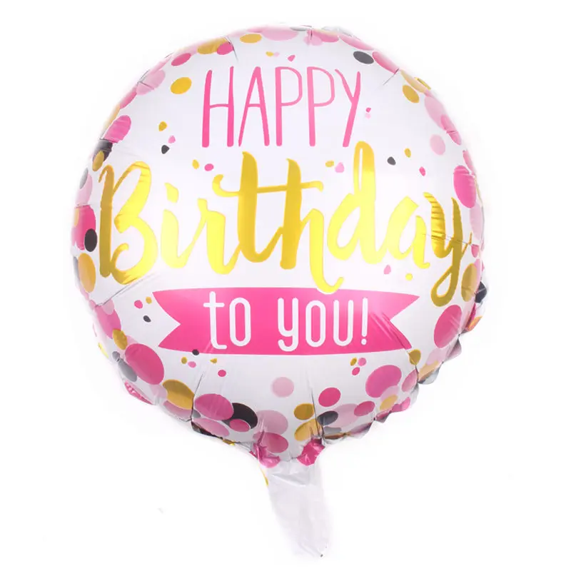 

XXPWJ New 18-inch round happy birthday to you aluminum balloon Birthday party decorative balloon High quality I-102