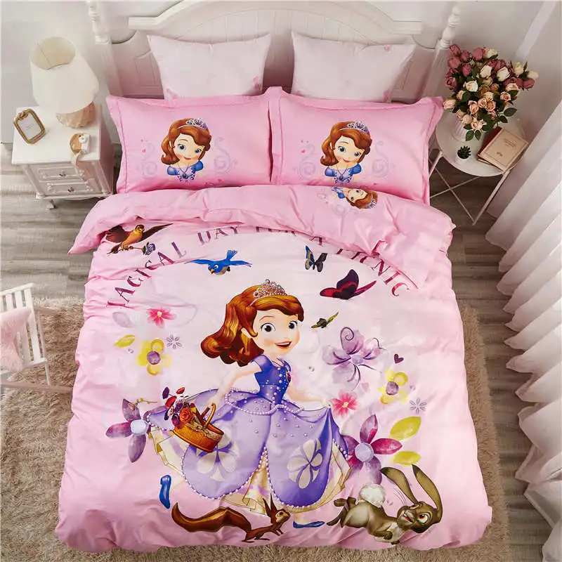 3d Pink Disney Sofia Princess Bedding Set Girl Bedroom Decor Bed