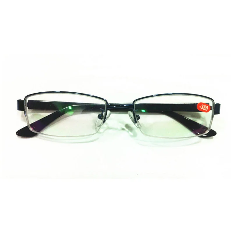 

2017 New Women Myopic Metal Half Frames Men Nearsighted Glasses -1.5 -2.0 to -4.5 -6.0 Degrees Aspherical Coating Lens M03