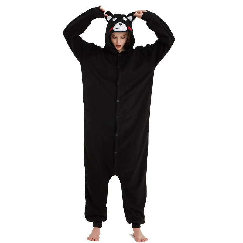 Кигуруми Флисовый Kumamon медведь кигуруми забавные животные Комбинезоны для