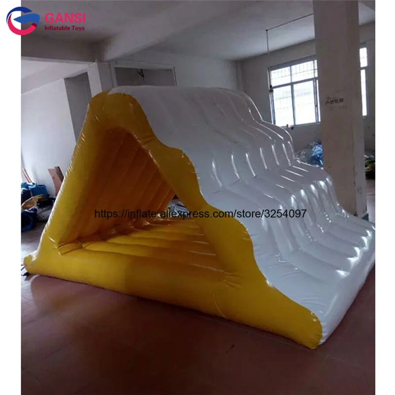 Giant Water Floating Inflatable Ice Climbing Inflatable Glacier Slide For Water Park