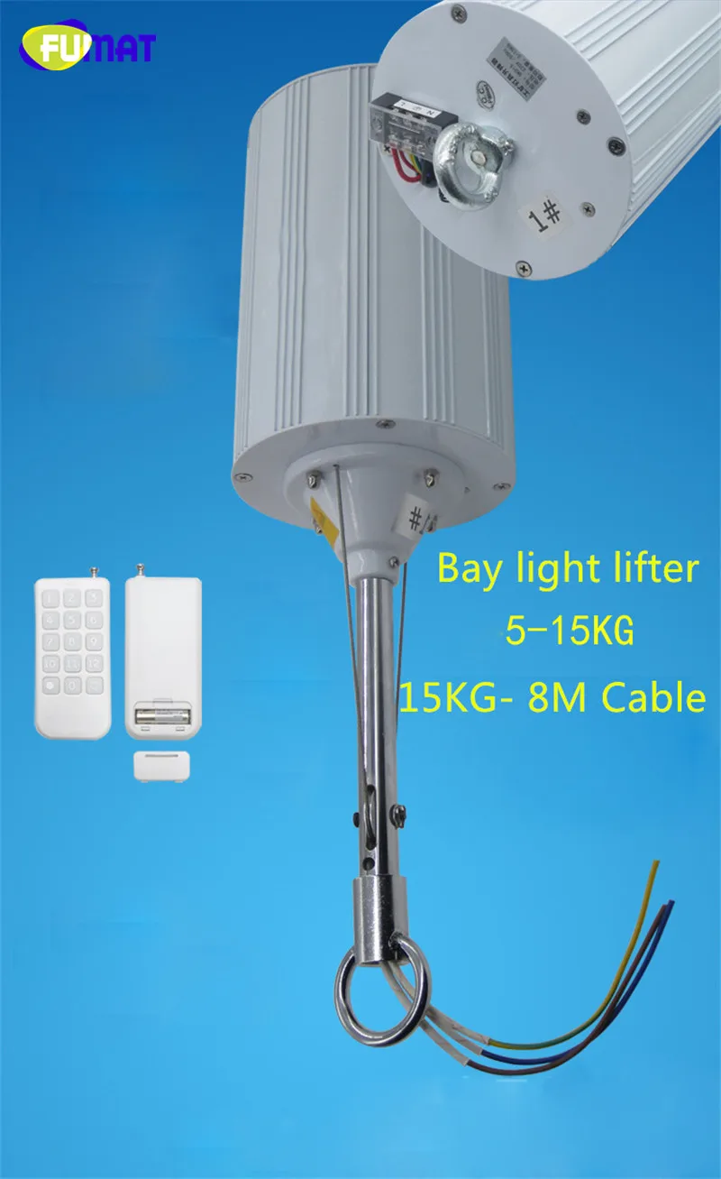 US $343.17 FUMAT Light Lifter 22KG 10M Remote Control Hoist Pendant Lamp Lifter High Bay Light Rated Load 22kgs 110130V 220240V