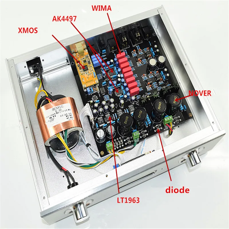

NE5532 NE5534 LT1963EQ AK4497EQ *2 + AK4118 soft control DAC decoder Fiber Coaxial USB Input Support DSD finished