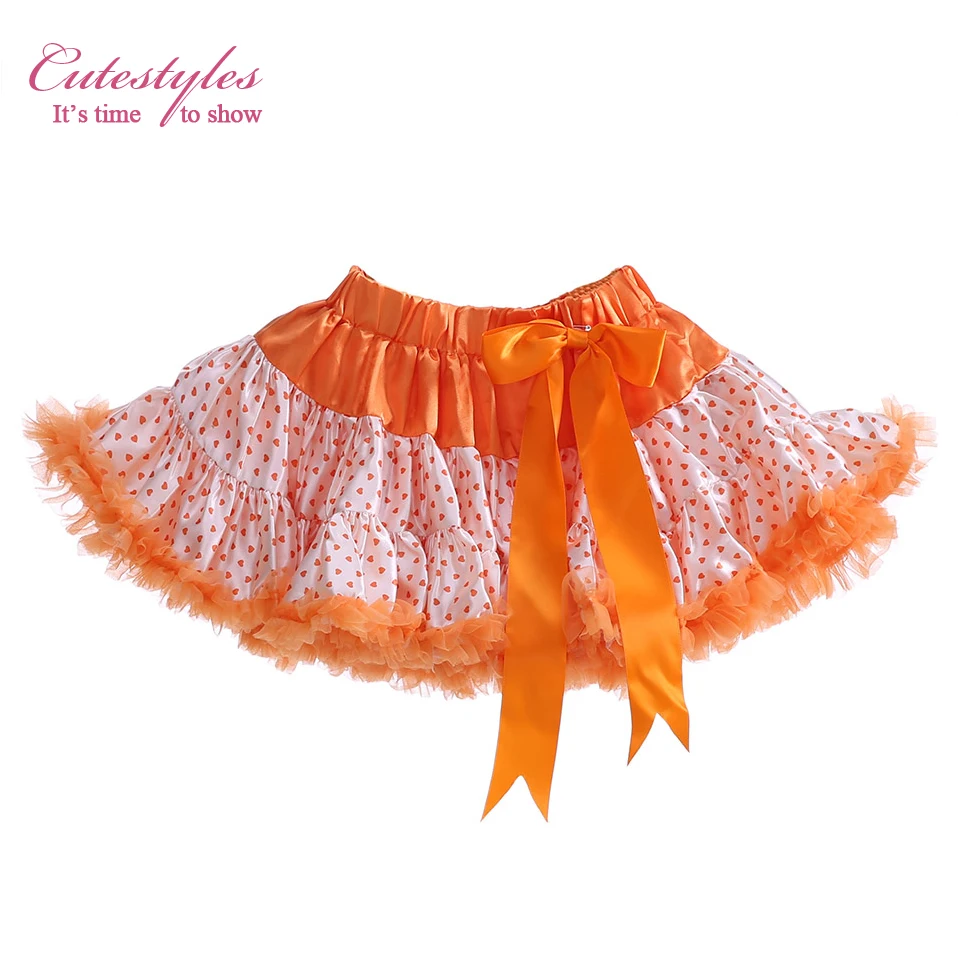 Cutustyles Candy Color Yellow Tutu Skirts Girls Party Skirts With Bow