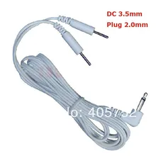 DHL 1000 шт./lotDC 3,5 мм электрод провода TENS EMS машина 2-контактный кабель стандартное соединение 3,5 мм многоразовые 2 мм разъем