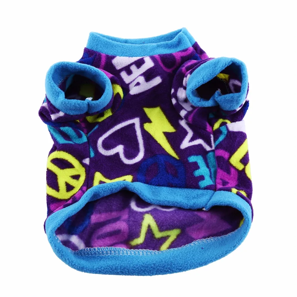 

4 Colors Pet Shirt Polar Fleece Puppy Cat Dog Autumn Winter Warm Coat Clothes Apparel Costumes Soft and Thick Dogs Clothing