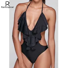Raintropical сексуальный цельный купальный костюм с бандажом женский купальник летняя пляжная одежда сплошной купальный костюм