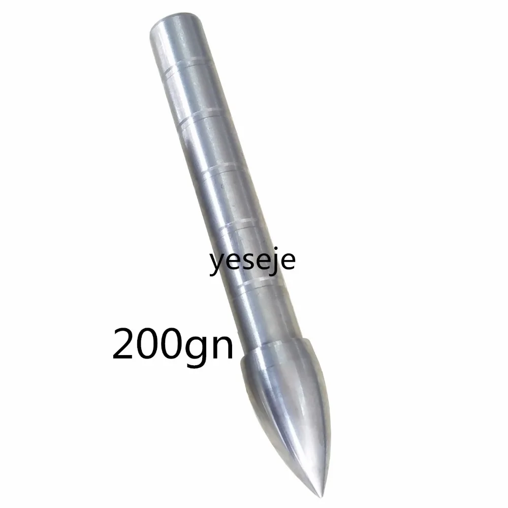 

Field Points Stainless Steel 200gn hunting compound or crossbow Fletching Archery For Wooden Arrows OD6.2mm Free shipping