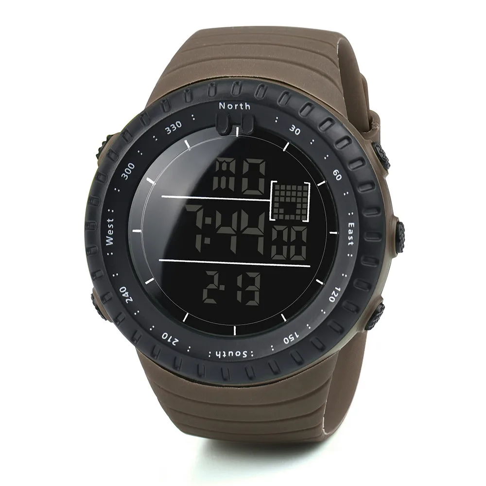 

2018 New Luxury Fashion Watch Black Sports Rubber Band Men's Digital Army Military Quartz Wrist Watch relogio masculino