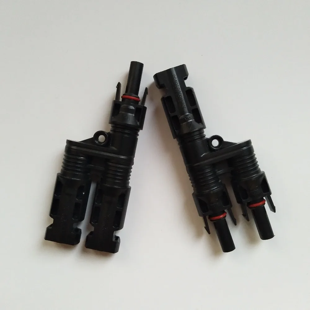 

1Pairs MC4 Connector Y branch M/M/F and F/F/M,mc4y 2 male 1 female and 2 female 1male Solar Panel Cable Branch Connector