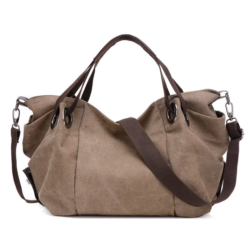 

QINRANGUIO Women Bag High Quality Canvas Bag Women 2019 Women Handbags Large Capacity Shoulder Bag Women Bolsa Feminina