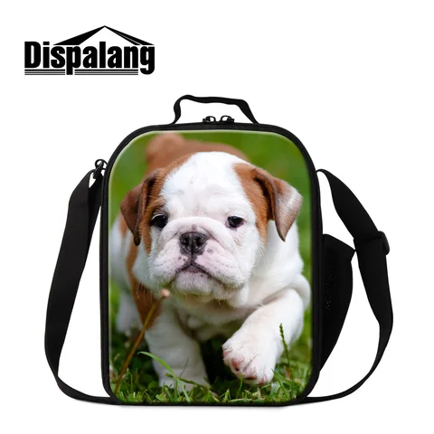 Impressão do Cão Bolsas de Refrigerador para Mulheres Dispalang Bonito Sharpei Belldog Almoço Crianças Personalizado Bolsa Térmico Isolado Escola Lancheira