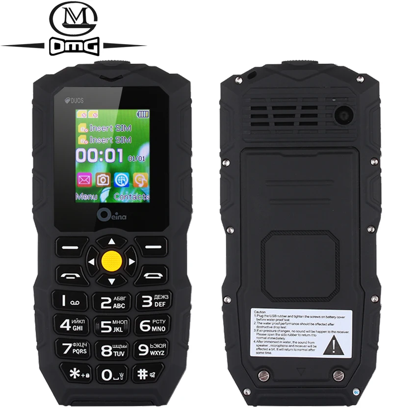 

OEINA XP1 Waterproof shockproof Russian Keyboard mobile phone Dual SIM 2500mAh Power Bank Wireless FM flashlight cell phones