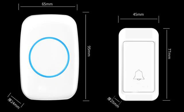 Колокольчик набор s без батареи беспроводной передатчик двери колокольчик набор по 110-220 В беспроводной дверной звонок ip44 120 м дверной
