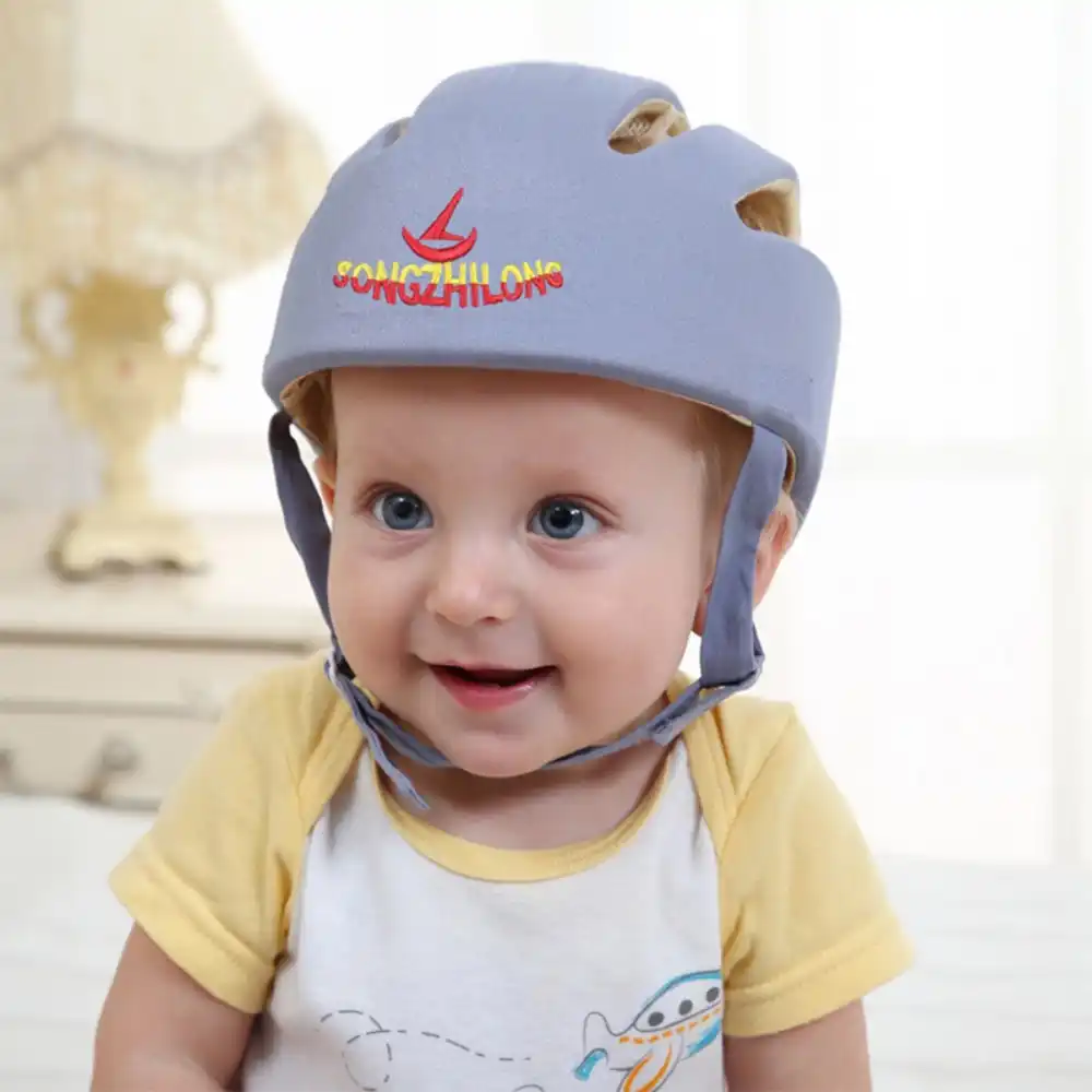Suit for 6 Months-5 Years Old 5 Colors For Choose Infant Baby Safety Helmet Kids Head Protection Hat For Running Walking Crawling Blue as described Made of Cotton