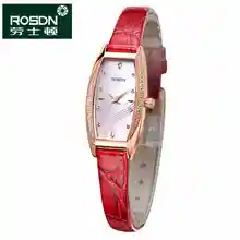 ROSDN 2016 Роскошные Женщины Кварцевые Водонепроницаемые Часы Montre Femme Де Марка Мода Повседневная Elojes Роскошные Кожаные Золотые Часы Женщина