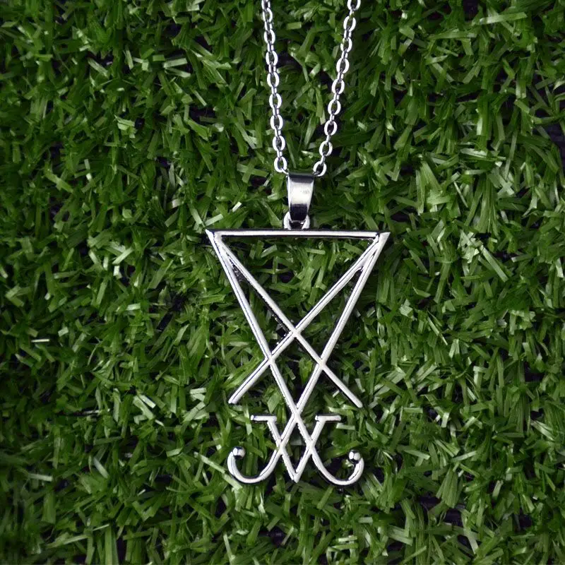 

1pc Lucifer Satanic Sigil Pendant Satan Necklace Witchcraft Necklace Amulet Jewelry for Women