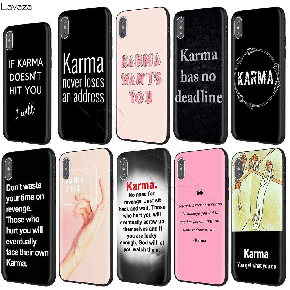 Чехол Lavaza If Karma't Kill You для iPhone 12 mini 11 Pro XS Max XR X 8 7 6 6S Plus 5 5s se|Бамперы| |
