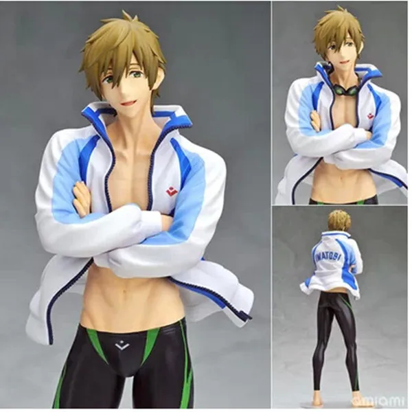 

22cm Anime Free! Iwatobi Swim Club Haruka Nanase Tachibana Makoto 1/8 PVC Action Figure Collectible Model Toy A366