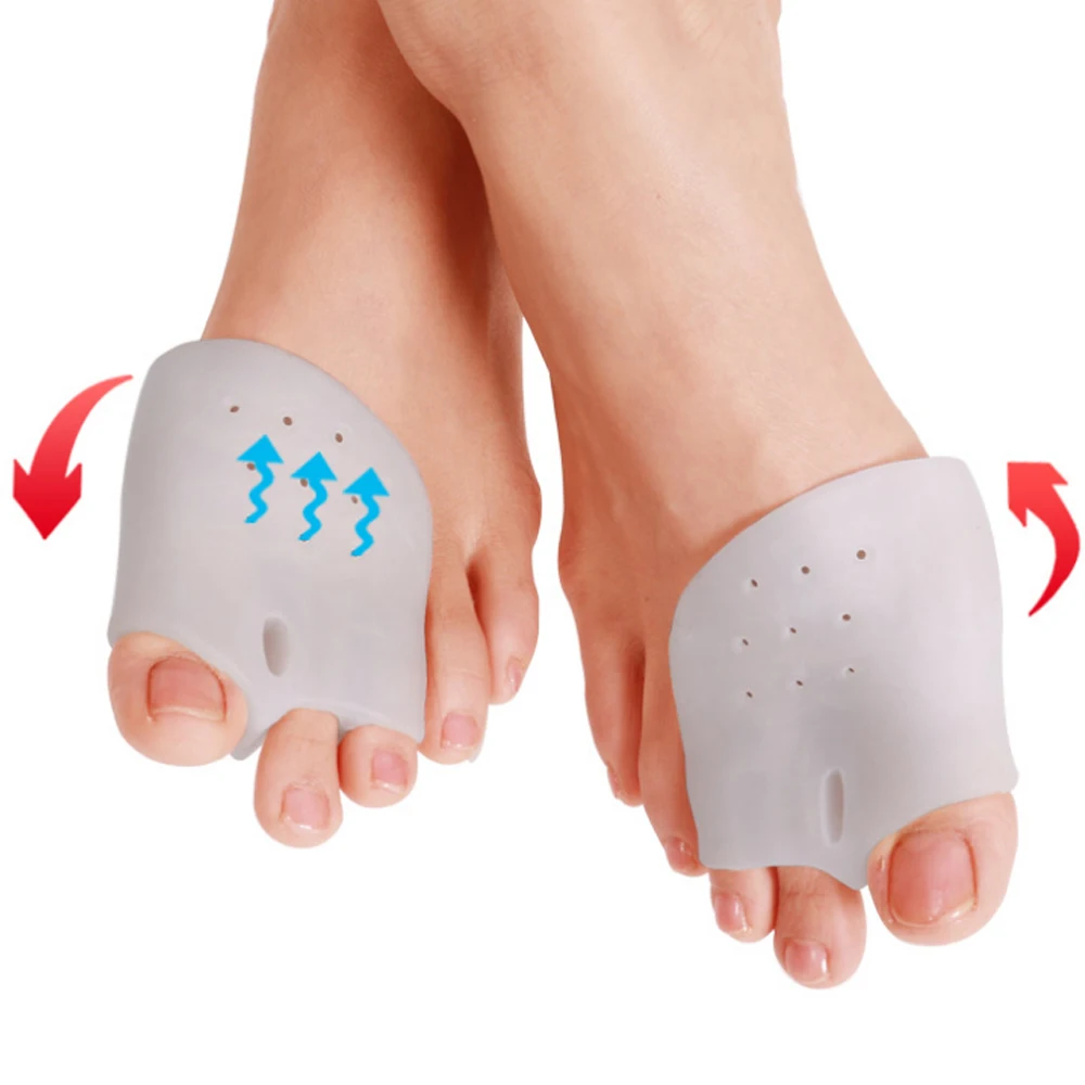 4 шт. силиконовый разделитель для пальцев ног защита носка стопы гелевые подушечки Hallux вальгусные ортопедические, для ступней уход за большим пальцем поперечный D0430