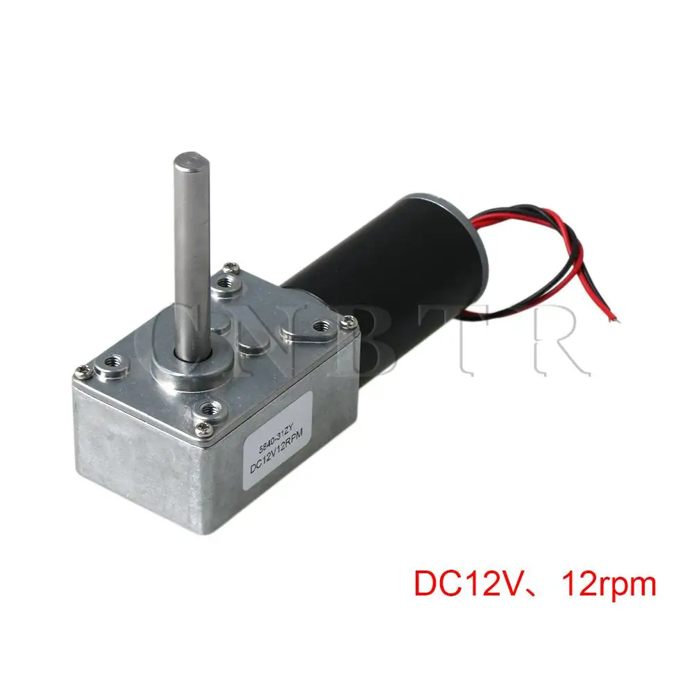 

31ZY DC12V 12RPM 8mm Shaft High Torque Worm Gear Box Reduction Motor