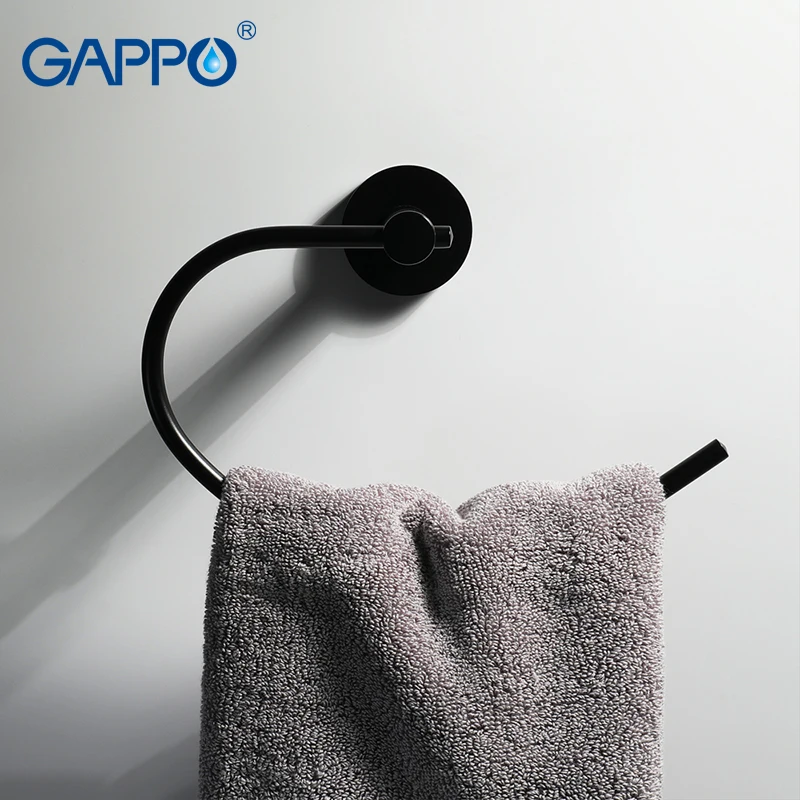 GAPPO Полотенца кольцо ванная комната настенные черный Полотенца кольца вешалка держатель аксессуары для ванной комнаты оборудование