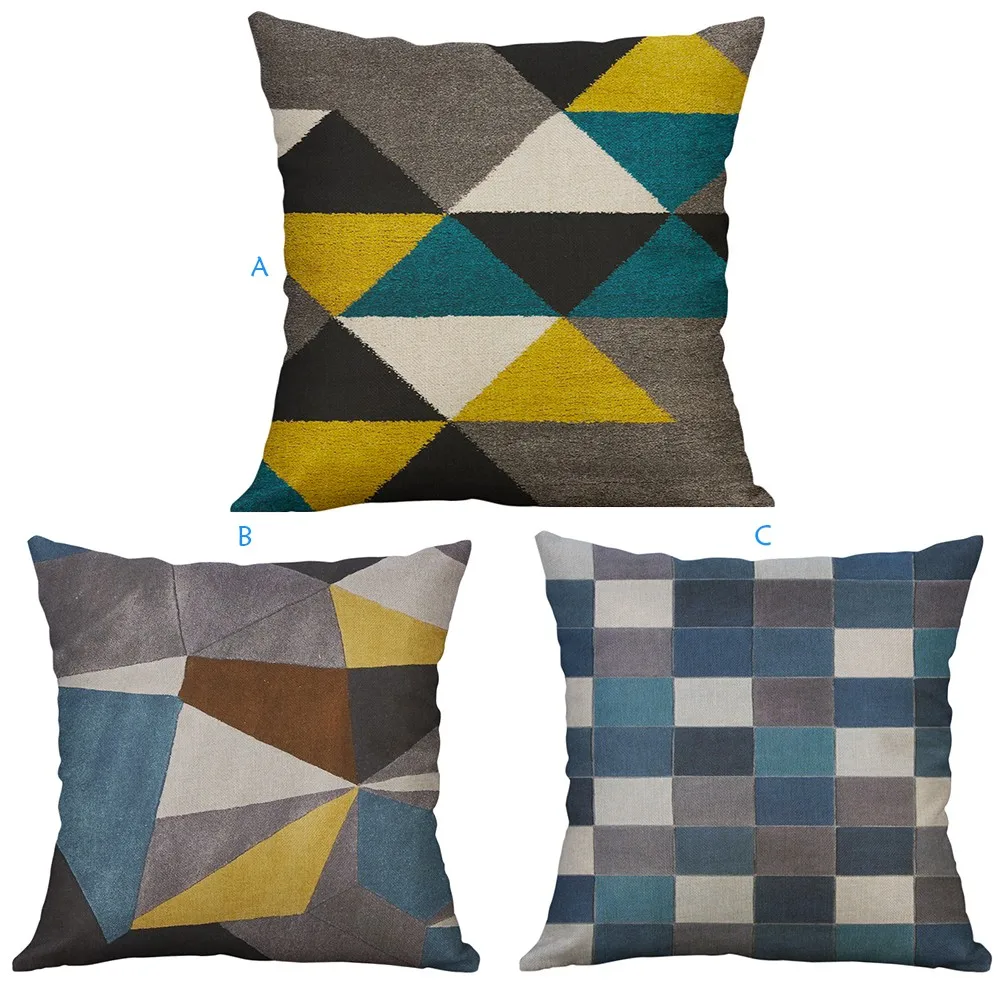 

Irregular Geometric Pattern Pillow Case Cover 40X40cm Bedroom Home Modern Simple Plant Decorative Pillow Case L300111