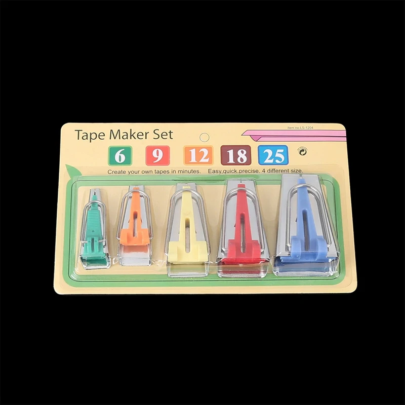 Sewing Accessories Bias Tape Makers 5 Size 6mm 9mm 12mm 18mm 25mm Bias