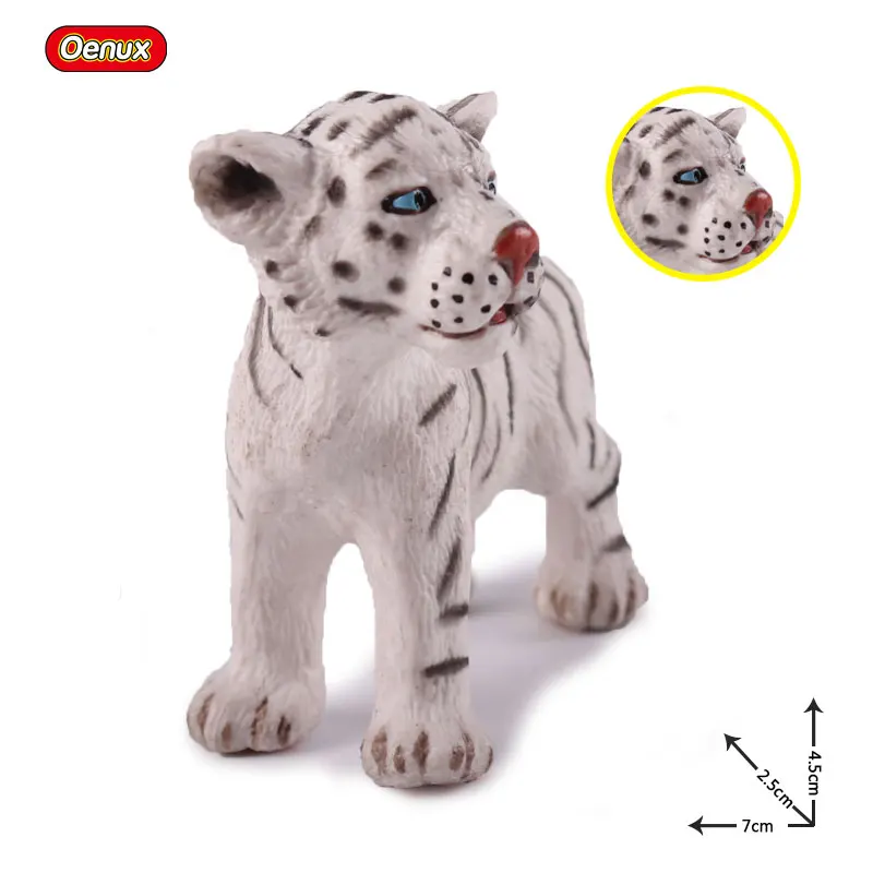 Oenux реалистичные фигурки диких животных животные зоопарк тигр лошадь попугай птица твердые пвх модели фигурки милые игрушки для детей подарок - Цвет: Without Box