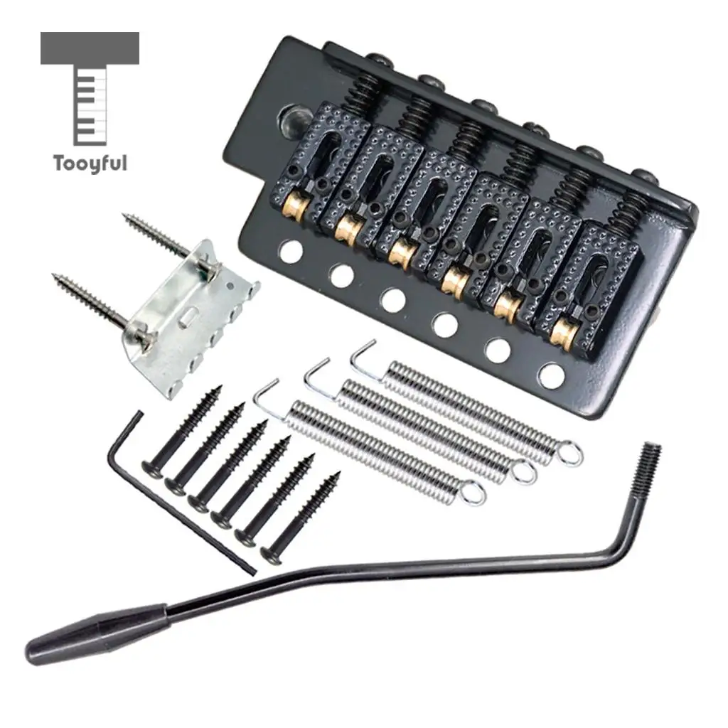 Tooyful 6 String Electric Guitar Roller Saddle Tremolo Bridge System with Whammy Bar for ST SQ