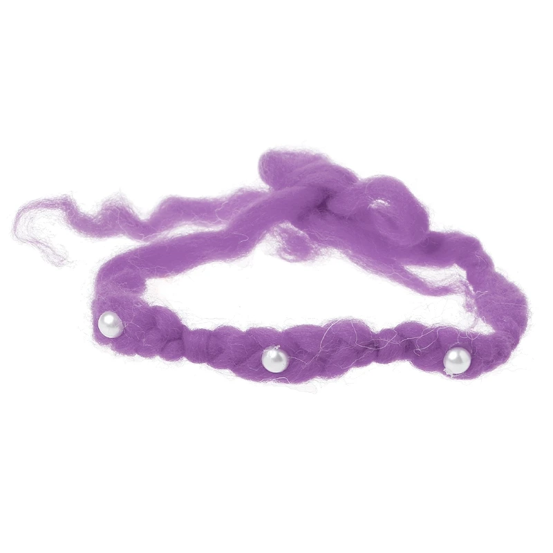 

Eco Tieback Photography Props Wool Pearl Headband Headwear Baby Newborn Flower