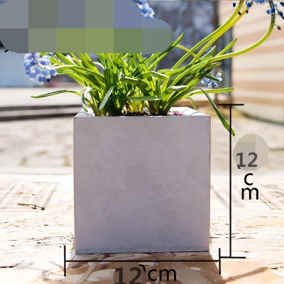 12CM Силиконовые формы для бетона из силикагеля, квадратные формы, три размера, геометрические цветочные горшки, кашпо из цемента, 3d формы для вазы - Цвет: 12CM