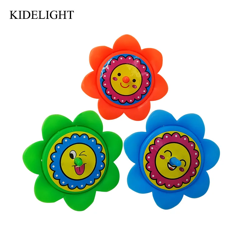 

10PCS 6CM Flower gyro toy kids birthday party gift supply baby shower girl boy party favor baptism school rewards pinata filler