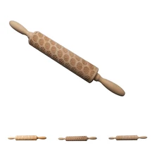 Антипригарная кухонная мебель DIY тисненая Скалка Выгравированная резная помадка торт тесто рельефная древесина ролик