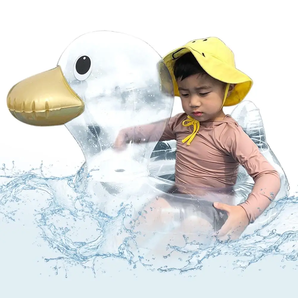 

Kids Summer Duck Shape Swimming Pool Floating Rafts Swim Ring Circle Cushion