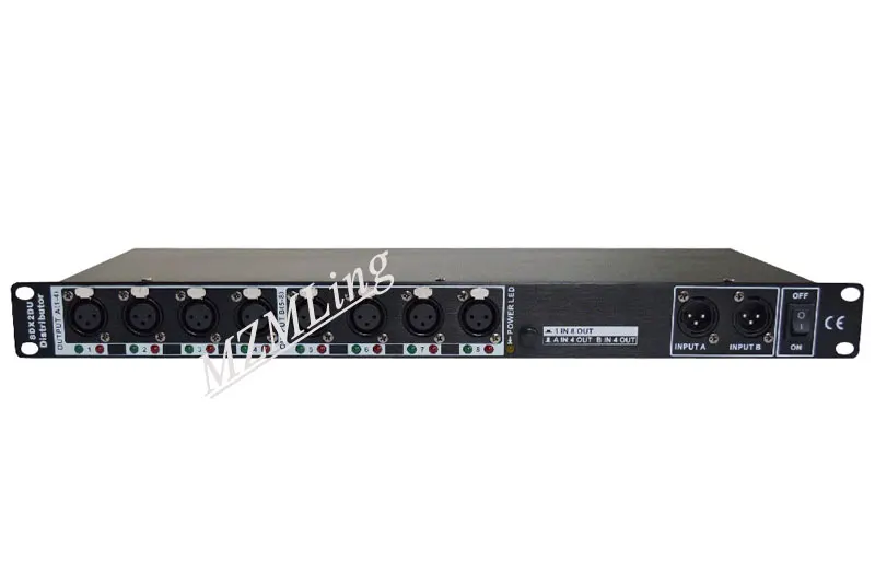 8DX2DU дистрибьютор DMX512 разделитель усилителя сигнала для движущихся головок светильник DJ/бар/вечерние/шоу/сценический светильник Led сценическая машина