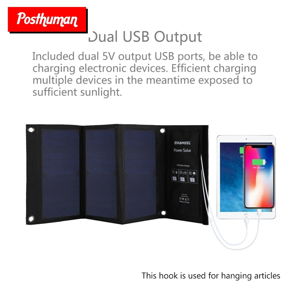 SunPower складное 14 Вт 21 Вт 28 Вт солнечное зарядное устройство 5 В 2.1A 2.4A USB выходное устройство портативные солнечные панели для путешествий для смартфонов