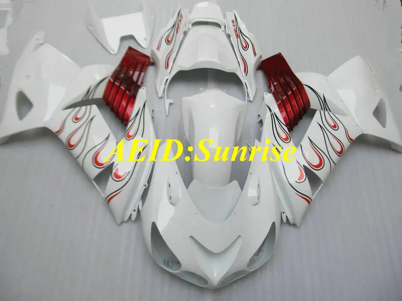 

Injection mold Fairing kit for KAWASAKI Ninja ZX14R 06 07 08 11 ZX 14R 2006 2007 2011 Flames Red black Fairings set+7gifts KT18