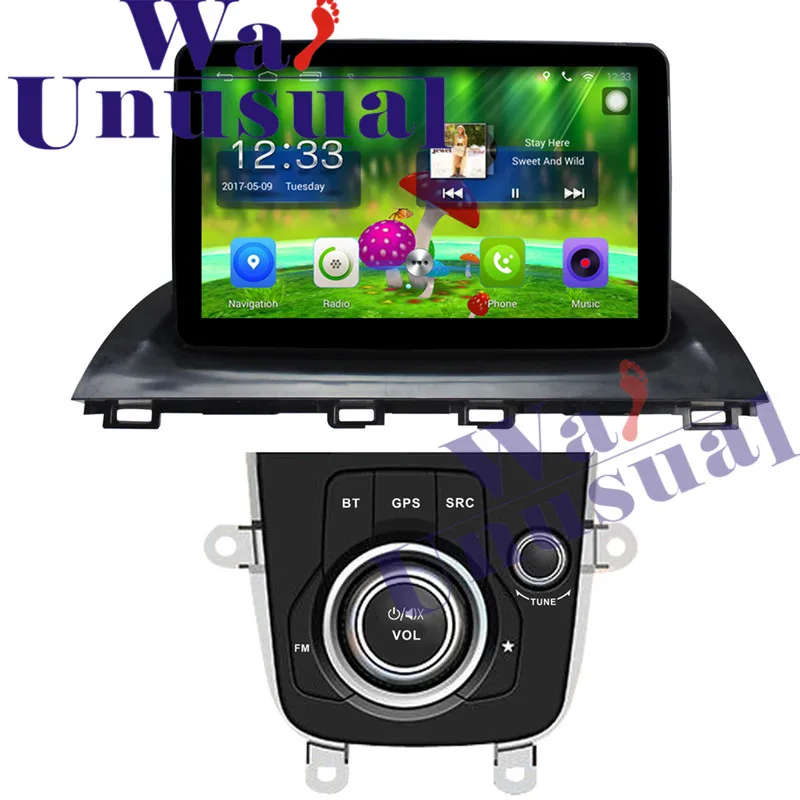 9 &quotAndroid 6 0 Автомобильный GPS навигатор радио плеер для Mazda Encore 3 2014 с WIFI BT 3G 1024*600 Quad