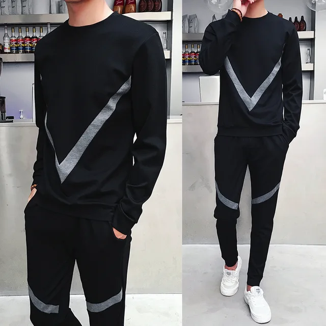 Aliexpress.com : Buy 2018 Autumn Mens Track Suit 2 Piece Set Sweatshirt ...