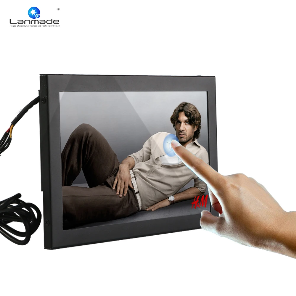 

10.1 inch resistive touchscreen metal case LCD monitor with hd port supermarket multimedia vending machine
